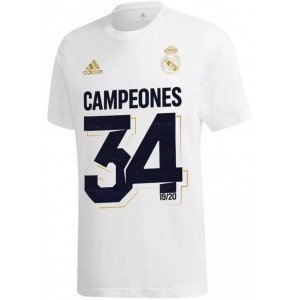 Camisa oficial Adidas Real Madrid 2020 2021 34 Campeones